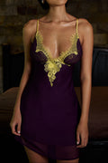 Iconic Mini Dress in Plum