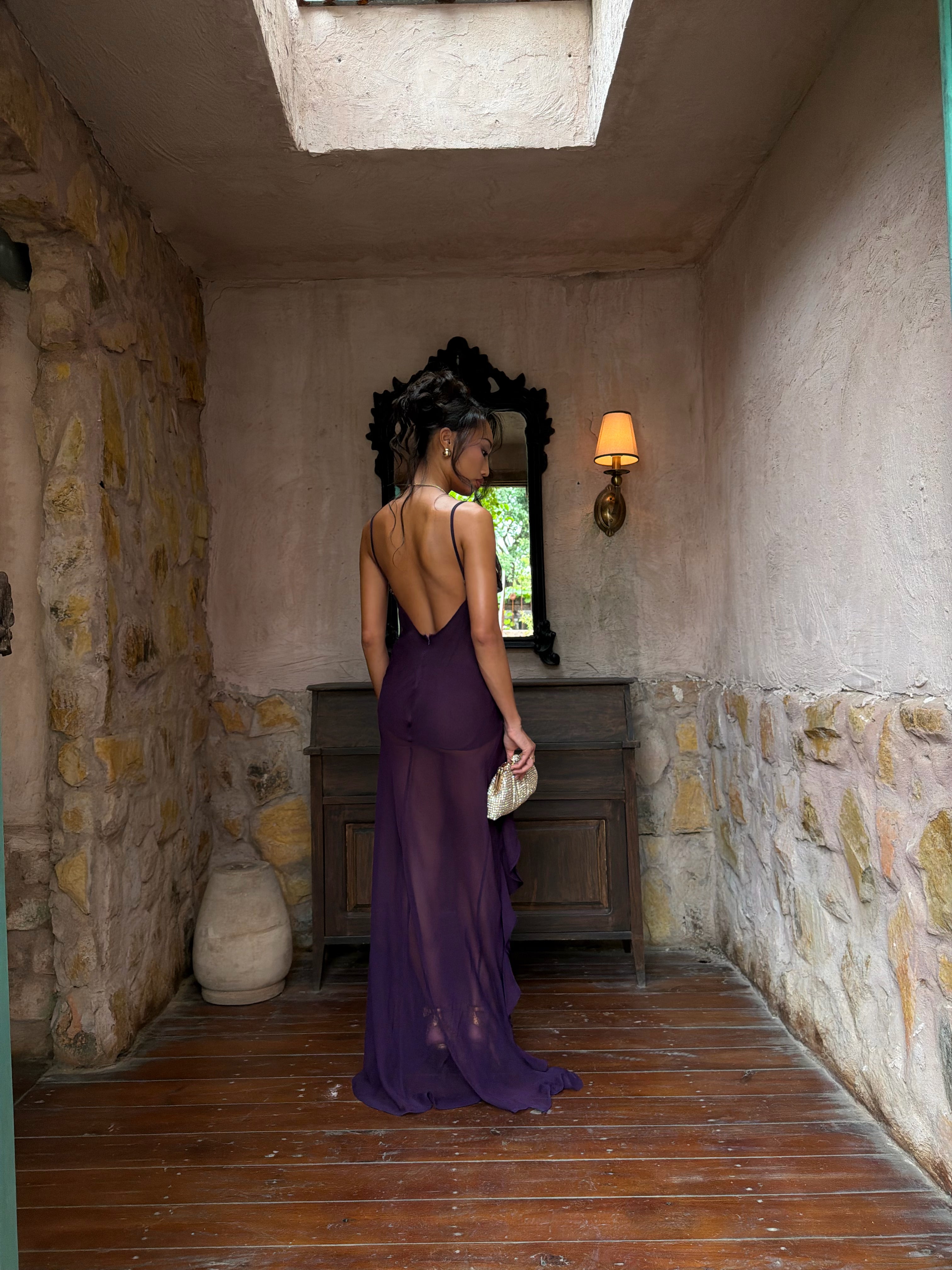 Iconic Maxi Dress in Plum